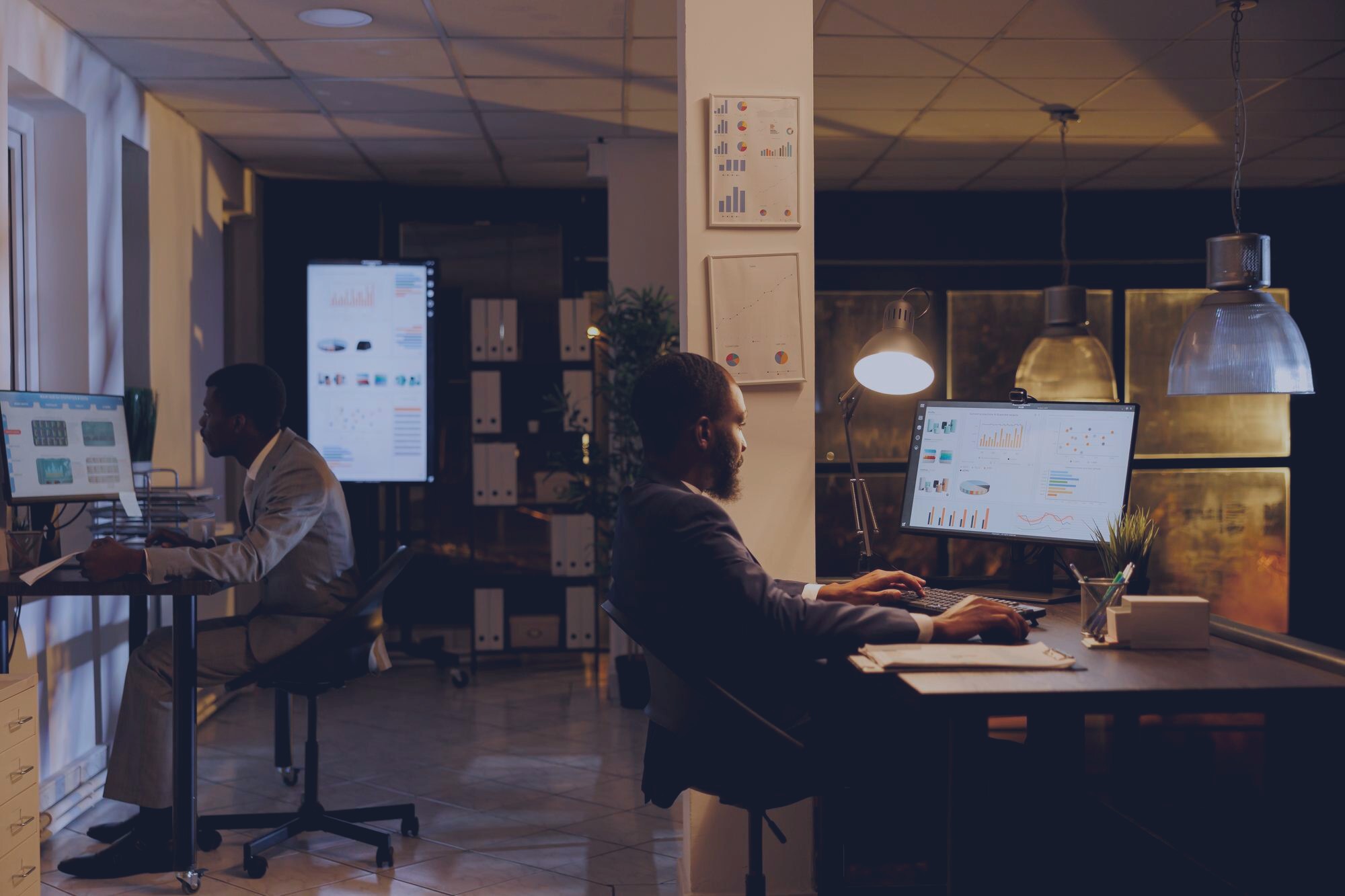Enterprise architects collaborating on intelligent systems design