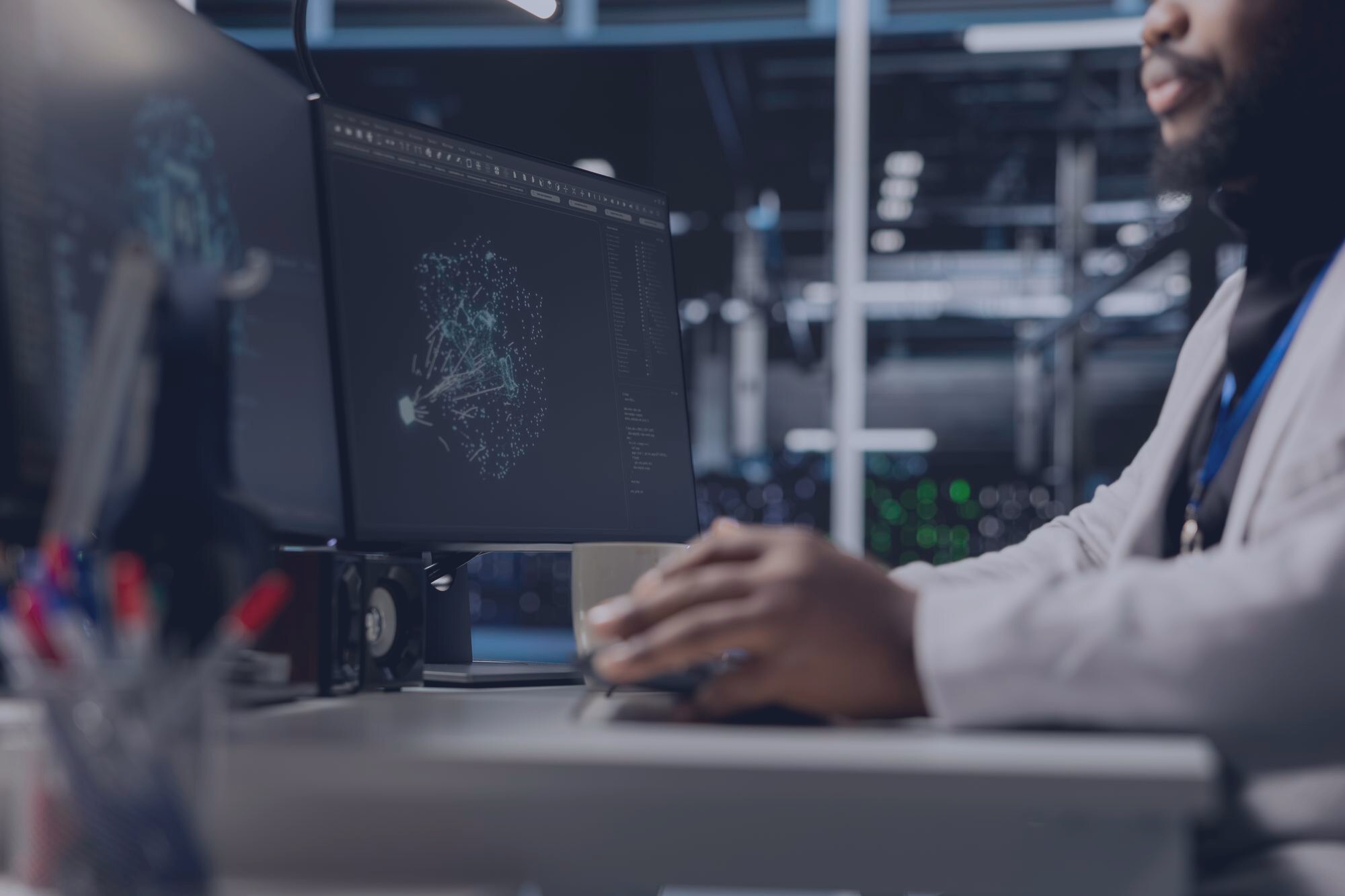 Healthcare technology control room with clinical diagnostics systems