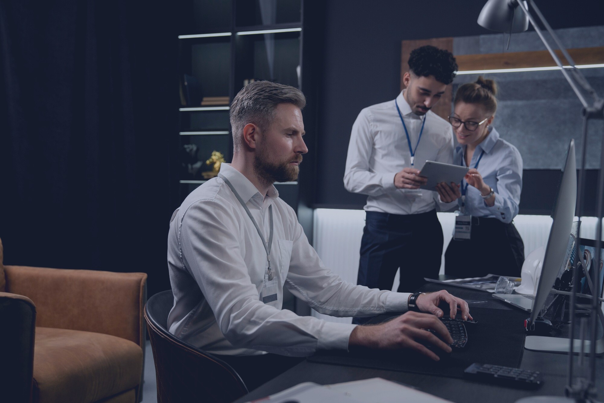 Retail operations team in a dark digital commerce environment
